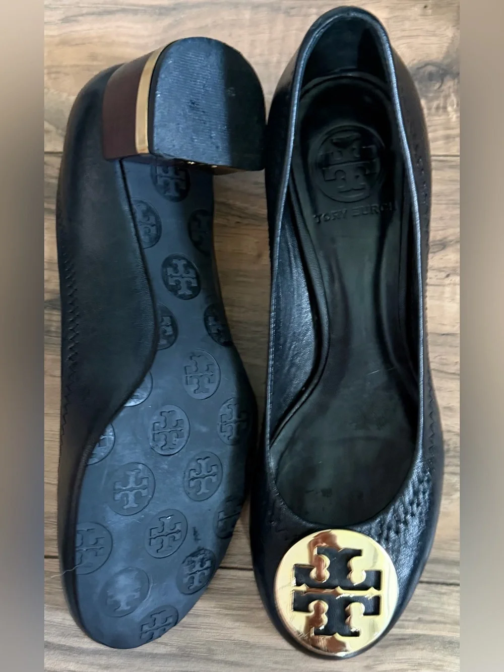 Tory Burch black heels 6.5